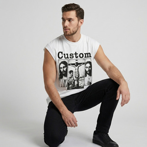 Débardeur Homme Personnalisé Jésus-Christ 2026 de Haute Qualité, Col Rond, Style Décontracté, Coton Blanc pour Hommes - Product Image 4