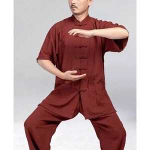 Combinaison d'exercice respirante pour arts martiaux, Tai Chi, Wing Chun, design personnalisé, uniforme de Kung Fu extensible pour hommes - Product Image 2