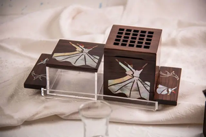 Quemador de incienso hecho a mano con incrustaciones de nácar y madera, diseño de bailarina, difusor aromático para uso en todas las estaciones. - Product Image 6