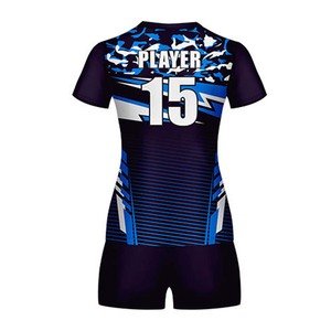 Unisex Adult High Quality Custom Design Volleyball Training Wear Sets Uniforms 100% Polyester Digital Print Volleyball Uniforms - Product Image 3