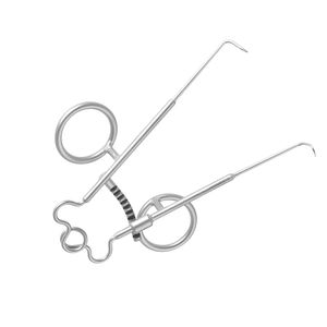 Retractor de Piel de Acero Inoxidable 4x1x1 con Puntas Afiladas y Bloqueo de Dedo, Instrumento Quirúrgico para Retracción de Piel, Herramienta para Cirugía Menor - Product Image 2