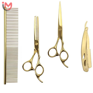 Kit de ciseaux de barbier professionnels en acier inoxydable IMANS ENTERPRISES, ciseaux à effiler, ensemble de coupe de cheveux pour usage en salon - Product Image 1