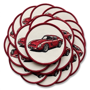 Parche bordado de escudo termoadhesivo para pedales de coche de transmisión manual, insignias automotrices, directo de fábrica - Product Image 2