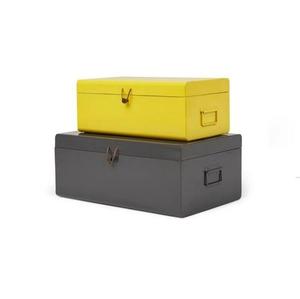 Coffre en métal galvanisé de style post-moderne pour usage domestique, portable et léger, pour vêtements et bijoux, coffre de rangement. - Product Image 6