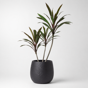 Pot de fleurs élégant en fibre de verre blanc, style nordique, avec surface texturée, pour plantes d'intérieur, minimaliste, 4 tailles, 20-53 cm - Product Image 3
