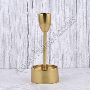 Bougeoir en métal de luxe moderne design tendance, échantillon gratuit, porte-bougie personnalisé, bocal en métal plaqué or, bocal de luxe pour bougie - Product Image 1