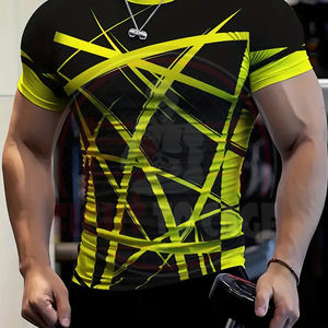 Customized Woven Sublimation Print Sports T-Shirt High-Stretch <b>Short</b> Sleeve Men Fitness Wear Plus Size Casual Eco-Friendly Tee - Product Image 5