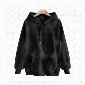 Sweat à capuche unisexe DROGEN EXPORT 2026 Premium Noir Uni Coupe Classique Respirant Séchage Rapide Mode Hiver Streetwear - Product Image 1