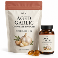 Capsules d'huile d'ail en gélules, complément alimentaire naturel à base de plantes, fournisseur en gros OEM sous marque privée pour les marques de nutrition