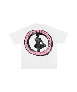 <b>White</b> <b>Men's</b> Oversized T-Shirt With Hot Girl Club Print Back Logo Street Style Short Sleeve O-Neck Jersey Cotton - Product Image 1