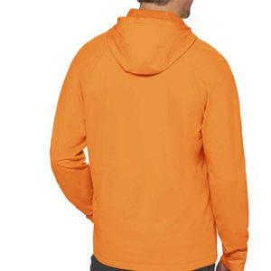 Sweat-shirt à capuche épais pour homme, orange, avec logo personnalisé, coupe oversize et carrée, style streetwear, fabrication OEM/ODM, marque privée - Product Image 2