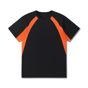 เสื้อยืดผู้ชายขายส่ง โลโก้สั่งทำได้ เสื้อยืดกีฬาสองสี แฟชั่นแขนสั้น คอวี เสื้อยืดคอกลมเรียบ - Product Image 6
