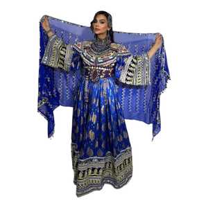 Robe afghane de style pashtun, fraîche et authentique, avec une touche tribale, robe nomade afghane Kuchi, design régional, robes de mariage, style afghan. - Product Image 1