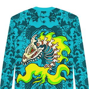 Customized Logo Screen Printed Men's Anti-UV Breathable Washed Long Sleeve Rash Guard for Surfing & Swimming - Product Image 5