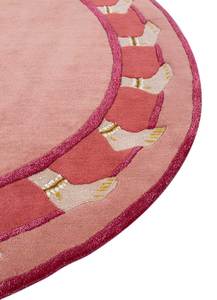 Alfombra Oriental Abstracta Redonda de Lana y Viscosa Hecha a Mano, Ecológica, de Pelo Corto, Modelo TOP-9055 de Jaipur Rugs, Color Cranberry - Product Image 5