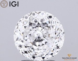 Stunning 2.01 Carat CVD Lab Grown Diamond Portuguese Cut F Color VVS2 Clarity with IGI Certificate for <b>Unique</b> Designer Jewelry - Product Image 1