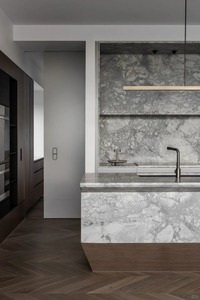 MiyaStone - Losa Grande de Cuarzo Gris Calacatta Impresa en 3D para Proyectos de Hoteles y Villas de Alta Gama - Product Image 2