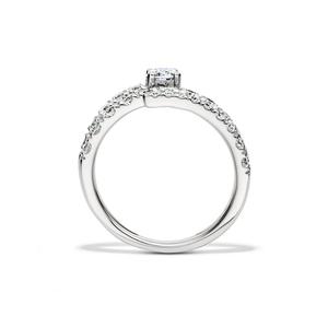 Anillo de Oro de 14K con Diamante Cultivado en Laboratorio, Certificado IGI, Diseño Enrollado con Pavé, Anillo de Compromiso, Regalo de Boda, Joyería Fina de Lujo - Product Image 2