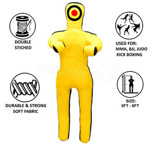 Mannequin de boxe en cuir de haute qualité avec remplissage de sable pour l'entraînement, sac de frappe, grappling, lutte, lancer, équipement de boxe - Product Image 5