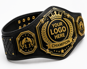 Cinturón de Campeonato de Boxeo Personalizado, Hebilla de Aleación Negra y Dorada, Cinturón con Aspecto de Cuero para Eventos de Reconocimiento y Premios de Fitness - Product Image 5