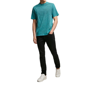 Camiseta de Diseño Nuevo Personalizable, Estilo Deportivo, 100% Algodón, Lisa, Corta, Informal, para Hombre, Corte Regular, Lavado Ácido, Alta Calidad - Product Image 6