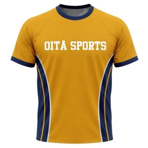 Unisex Mustard Yellow Navy Blue Sublimation Netball Jersey <b>Polyester</b> Athletic Sports <b>Shirt</b> Side Panel Training Match Wear - Product Image 1