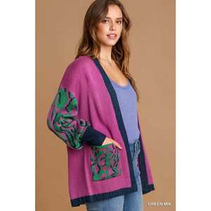 Umgee Suéter Cárdigan con Estampado Animal Frontal Abierto para Mujer - Product Image 6