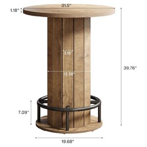 High Bar <b>Table</b> <b>Foldable</b> Plastic Cocktail <b>Table</b> for Home Basement Outdoor Hotel with <b>Leg</b> Base Bar Furniture - Product Image 2