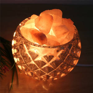 Lámpara de Sal del Himalaya y Difusor de Cristal, Lámpara de Sal Rosa Natural del Himalaya para Decoración de Dormitorios - Product Image 3