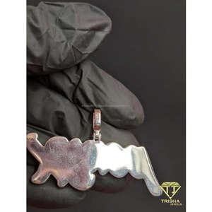 Colgante Personalizado con Letra TA, Estilo Iced Out, Dos Tonos, Inicial, Joyería Hip Hop, Regalo de Aniversario o Cumpleaños - Product Image 6