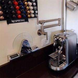 Rubinetto da cucina a parete con doppio snodo orientabile, design riempipentole, finitura nichel spazzolato - Product Image 2