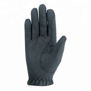 Gants d'équitation en cuir demi-doigts à faible MOQ avec évacuation de l'humidité, antidérapants, extensibles et fermeture auto-agrippante pour l'été et l'extérieur - Product Image 5