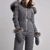 Ensemble de survêtement de ski pour femme, coupe unique, à capuche, avec fermeture éclair, chauffant, imperméable, respirant, coupe-vent, 3 couches