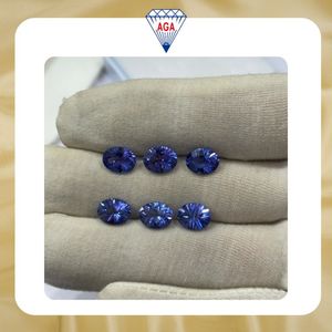Hermosas Gemas Sueltas de Tanzanita Natural, Corte Oval Cóncavo de 6x8mm, Calibradas, Azules, Calidad AAAA, con Certificación IGI, Grado Mayorista de Tanzania - Product Image 2