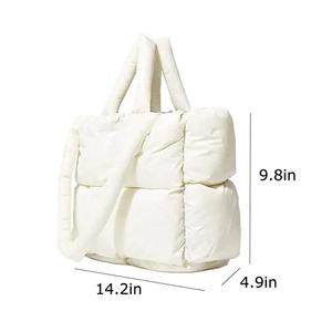 Sac fourre-tout rembourré portable en polyester doux et moelleux, best-seller, pour femmes, automne, hiver, printemps - Product Image 5