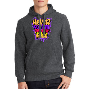 Sweat à capuche entièrement zippé avec impression en relief personnalisée, unisexe, coupe oversize, couleur unie, pull décontracté en polaire pour l'automne - Product Image 1