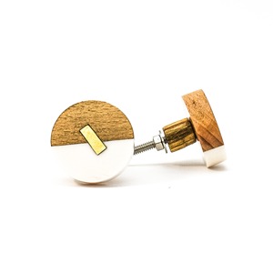 Poignée de porte et de tiroir artistique en résine écologique de luxe pour armoire et commode - Product Image 3