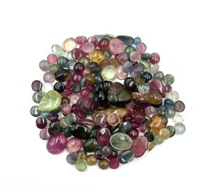 Tourmaline naturelle multicolore, cabochon, formes variées, pierres précieuses en vrac, 8-12 mm, certifiées IGI, pour la fabrication de bijoux - Product Image 6