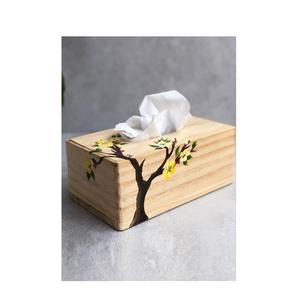 Caja de pañuelos de madera clásica natural para el hogar, la oficina y el coche, dispensador de pañuelos elegante para una decoración estética del hogar. - Product Image 4