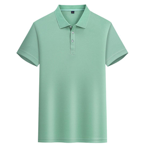 Camisa de Manga Corta Azul para Hombre, de Spandex, Largo Regular, Estampada, Informal, Tejida, Transpirable, de Secado Rápido, con Bolsillo, Antiarrugas, Diseño con Botones - Product Image 3