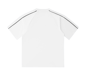 เสื้อยืดคอกลมแบบสปอร์ตสั่งทำพิเศษ พร้อมแถบตัดสี  เสื้อยืดประสิทธิภาพสูง ผู้ผลิตชุดกีฬาแบบ OEM  ขั้นต่ำในการสั่งซื้อน้อย จัดส่งทั่วโลก - Product Image 2