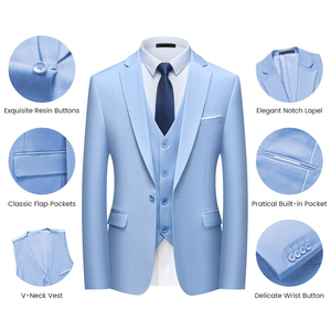 ชุดสูทผู้ชายคุณภาพดีแบบสองชิ้น เสื้อโค้ทและกางเกงขายส่งราคาถูก เหมาะสำหรับงานแต่งงานและงานเลี้ยง - Product Image 4