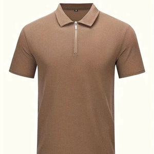 Polo unisexe 100 % coton, rouge uni, motif uni, tendance du moment, prêt à expédier, prix de gros pour entreprises - Product Image 1