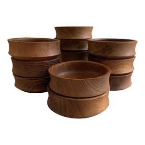 Bol à fruits en bois artisanal de qualité supérieure, écologique, en bambou et en bois, article de service de cuisine durable - Product Image 2