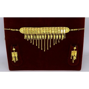 Martasha diseñador islámico Ramadán especial chapado en oro UAE joyería especial Dubai joyería collar pendiente conjunto Joyería Árabe - Product Image 6