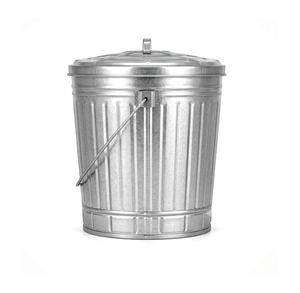 10 Gallon Galvanized Steel Utility - Trash Can with Lidn - Product Image 3
