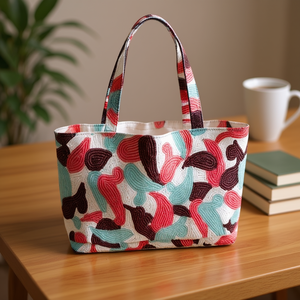 Bolso de Mano Artesanal de Lujo con Cuentas de Cristal Indias, Asa Tipo Baguette Colorida, Duradero, Accesorio de Moda Diaria, Bolso Tote - Product Image 3