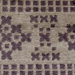 Tapis géométrique taupe beige anthracite, tapis moderne en mosaïque, tapis en laine antidérapant, écologique, tufté à la main pour salon - Product Image 4