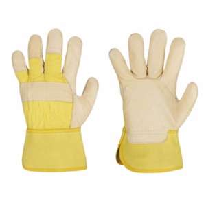 Gants de travail d'hiver en cuir de vachette grainé robuste avec doublure en polaire pour la sécurité industrielle et la construction par temps froid - Product Image 1
