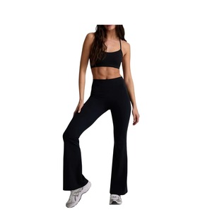 Conjunto de Yoga de Alta Calidad para Mujer, 2 Piezas, Top Deportivo y Leggings, Ropa Deportiva Sólida para Gimnasio, Entrenamiento, Fitness, Estilo Premium - Product Image 1